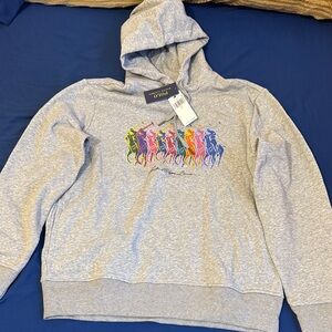 Polo by Ralph Lauren Gray Crewneck Sweater with Multicolor Design